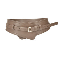 Women's Fashionable Imitation Leather Harness Wide Belt MDA0168H9Y