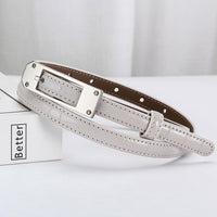 Women's Fashionable Alligator Leather Thin Belt MDA0196H6Y