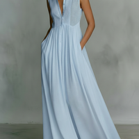 Women's Minimalist Cotton-linen Blend Sleeveless Maxi Dress MDZ2615B6Y