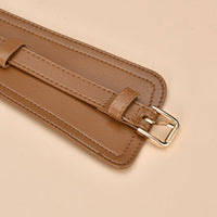 Women's Fashionable Imitation Leather Harness Wide Belt MDA0168H9Y