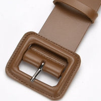 Women's Fashion Imitation Leather Solid Color Square Belt MDA0155H9Y