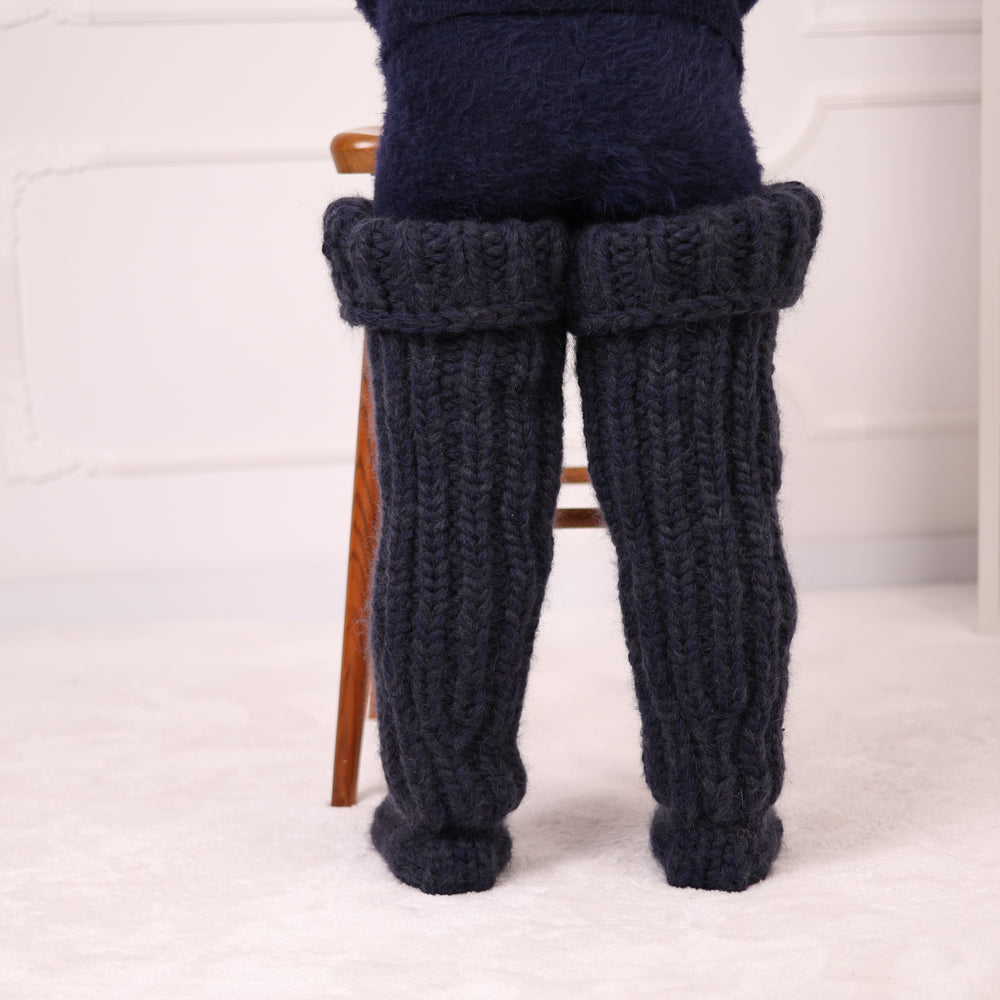 Long Chunky Knit Boot Socks, Over Knee Mohair and Wool Leg Warmers   T2180