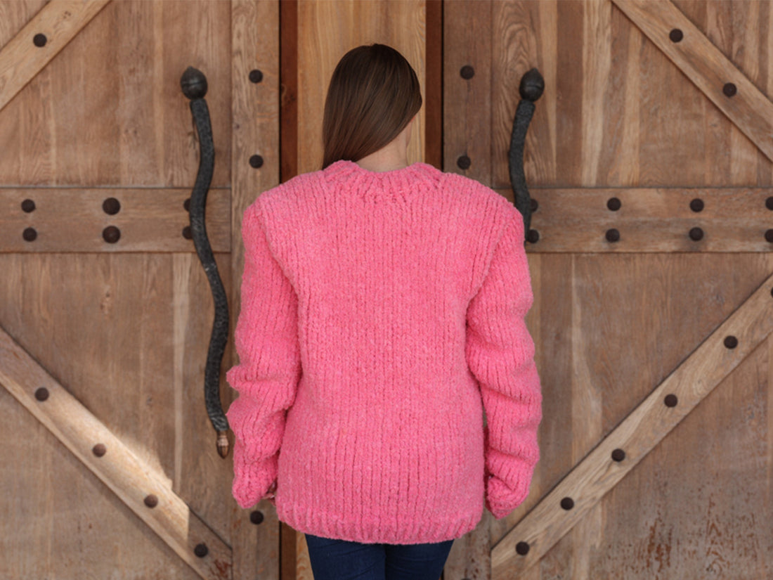 One available in size 4XL, Alpaca Wool Crewneck  Sweater, Hand Knit Boucle Knit T2212