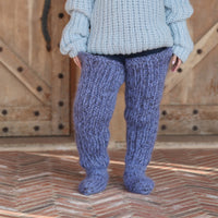 Long Chunky Knit Socks, Over Knee Mohair Wool Leg Warmers   T2204