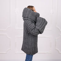 30-Strand Chunky Wool Sweater – Hand-Knitted Oversized Pullover in 100% Soft Wool T1304 (Copy)