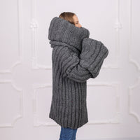 30-Strand Chunky Wool Sweater – Hand-Knitted Oversized Pullover in 100% Soft Wool T1304 (Copy)