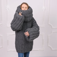 30-Strand Chunky Wool Sweater – Hand-Knitted Oversized Pullover in 100% Soft Wool T1304 (Copy)
