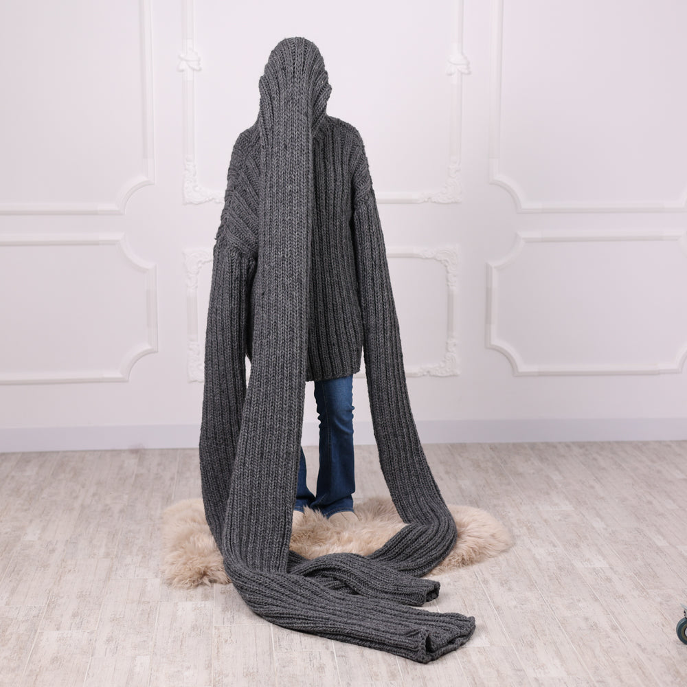 30-Strand Chunky Wool Sweater – Hand-Knitted Oversized Pullover in 100% Soft Wool T1304 (Copy)