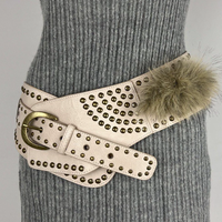 Women's Fur Belt Retro Versatile Faux Leather Belt MDA0480H9T