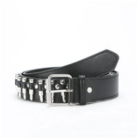 Women's Black Punk - Style Faux Leather Spike - Embellished Waist Belt MDA1645H0I