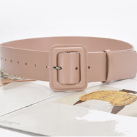 Women's Fashion Imitation Leather Solid Color Square Belt MDA0155H9Y
