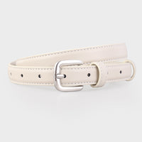 Women's Classic Chic Leather Square - Buckle Belt MDA0869H2I