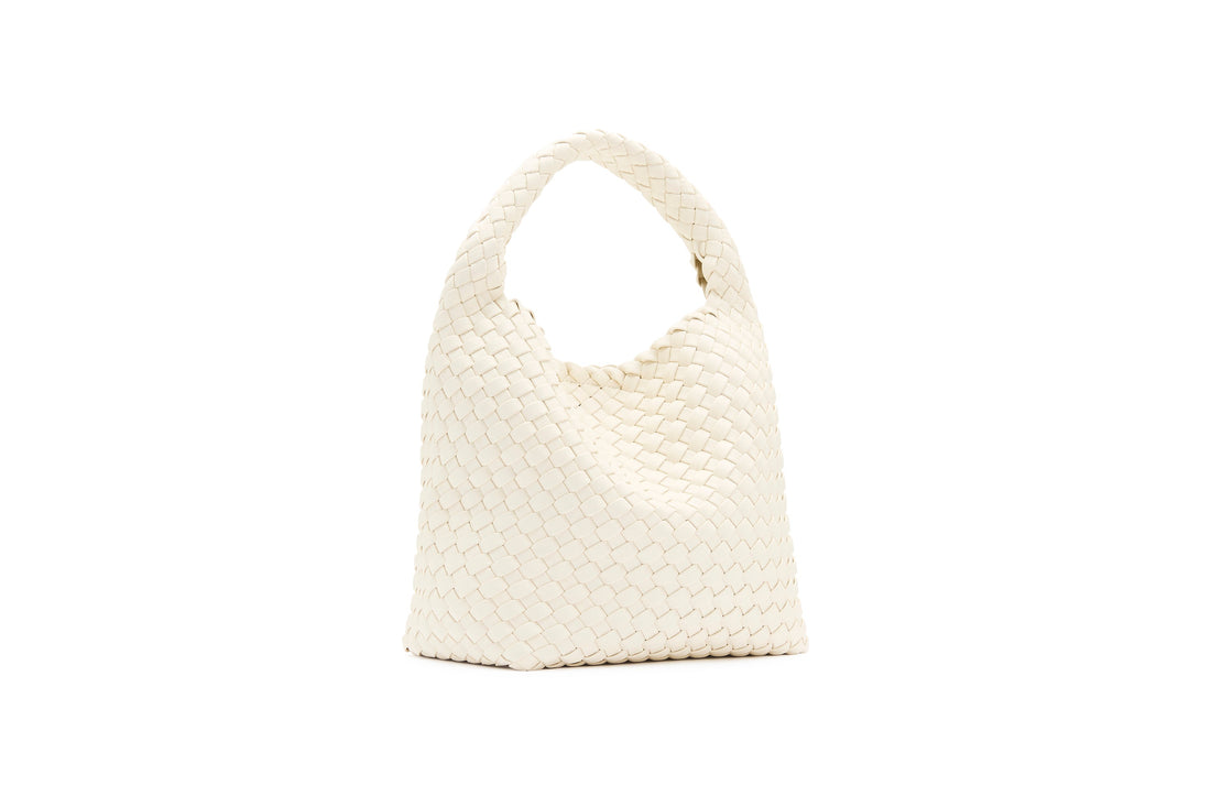 Rylan Recycled Leather Small Tote - Ivory