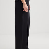 Invert Pleat Trouser - Black