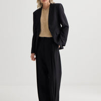 Invert Pleat Trouser - Black