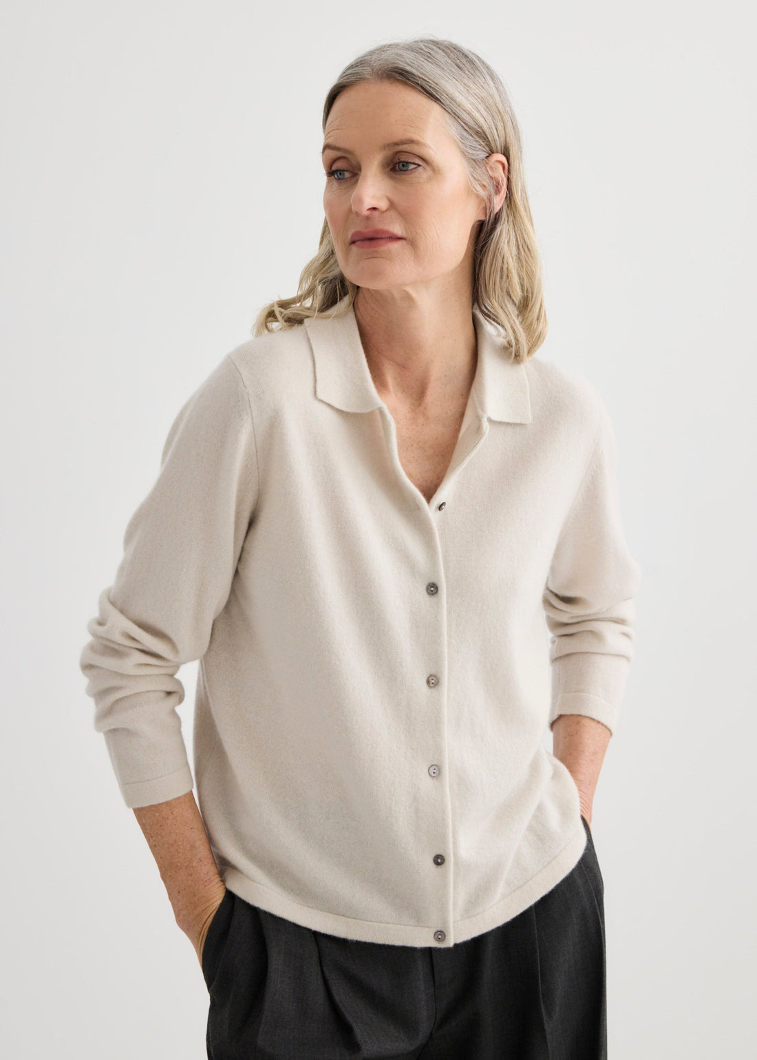 Cashmere Shirt - Oyster