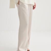 Satin Relaxed Pant - Champagne