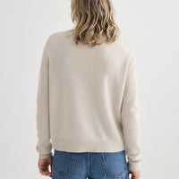Cashmere V-Neck Cardigan - Oyster