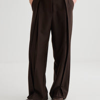 Invert Pleat Trouser - Truffle