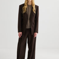 Invert Pleat Trouser - Truffle