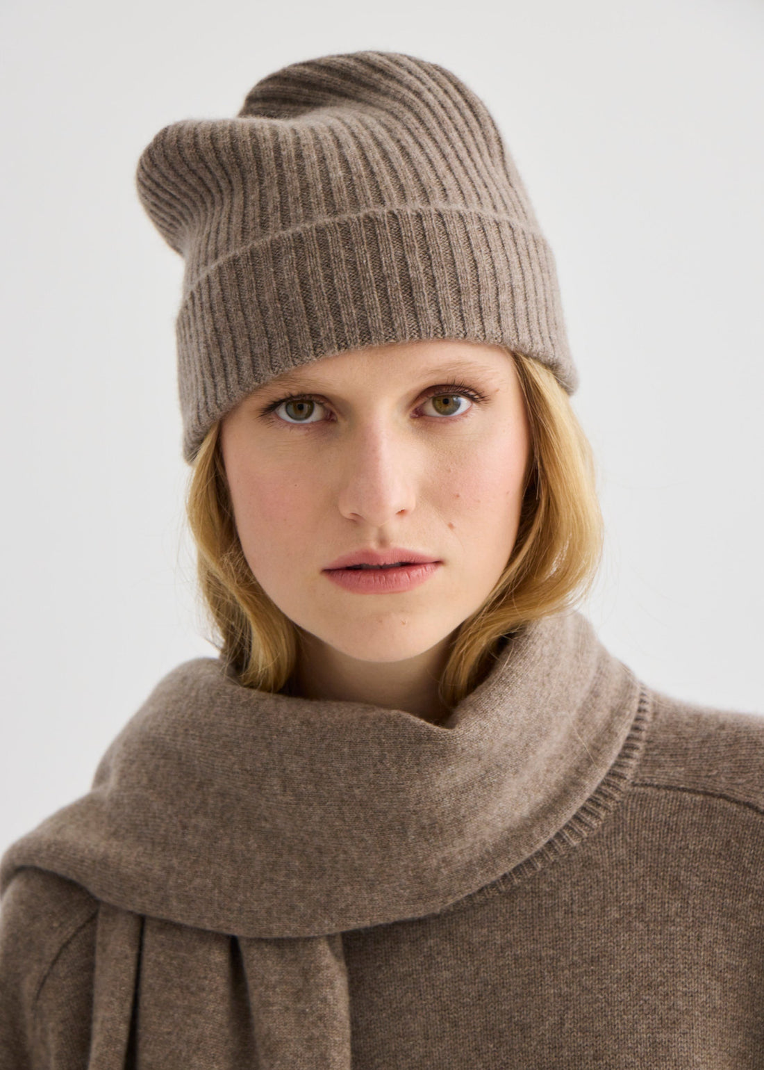 Beanie & Triangle Scarf Pairing