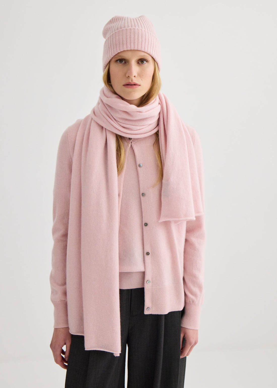 Cashmere Beanie - Blush