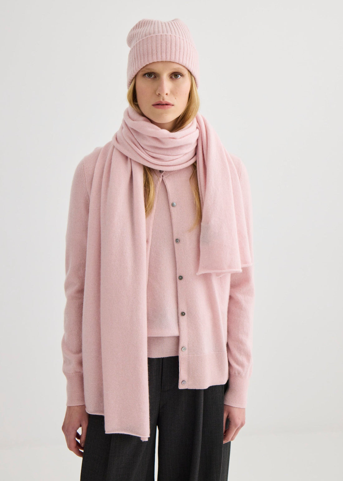 Cashmere Scarf 180 x 60 cm - Blush Pink