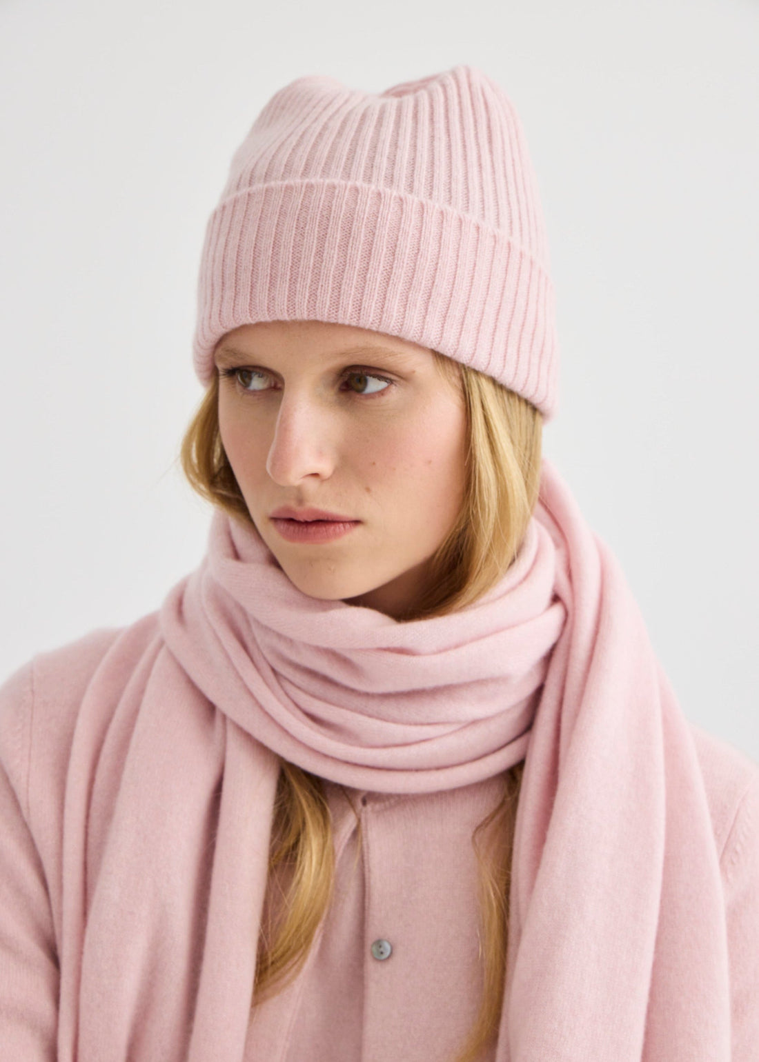 Cashmere Beanie - Blush