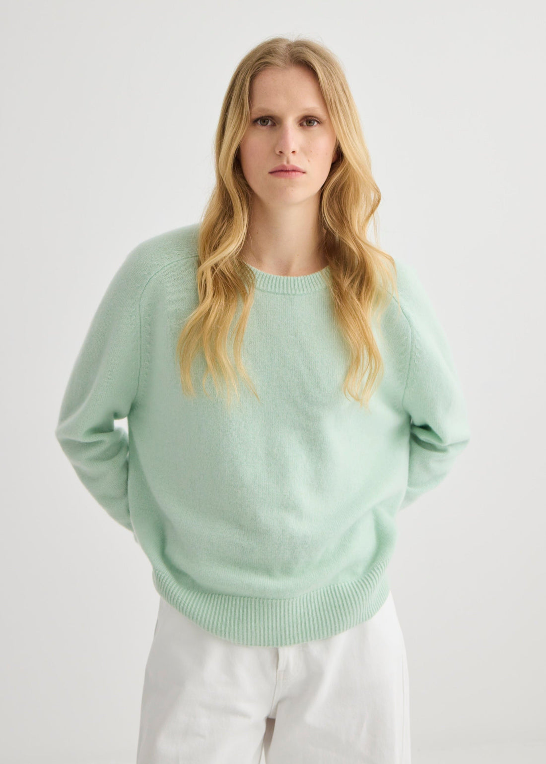 Cashmere Oversized Crewneck - Mint
