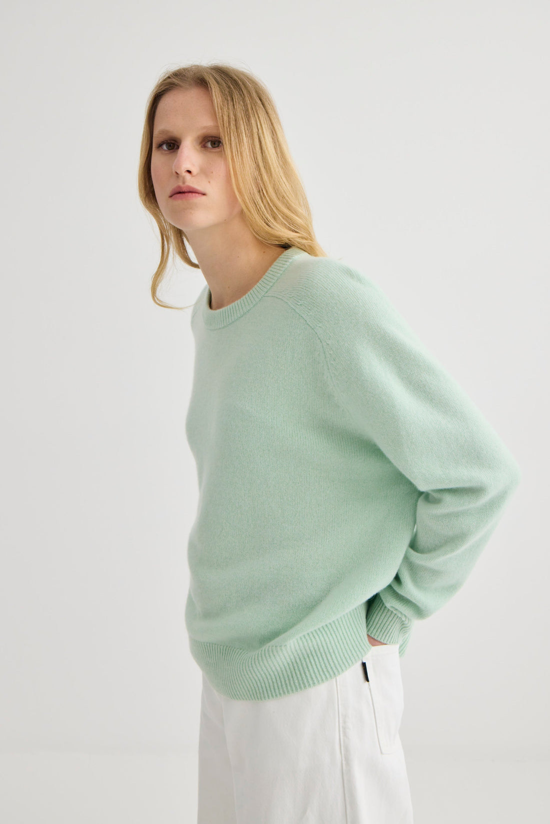 Cashmere Oversized Crewneck - Mint