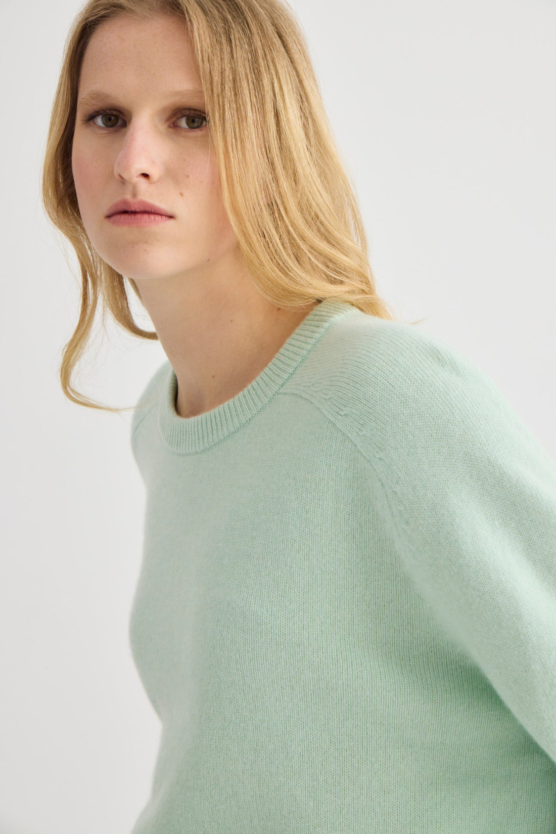 Cashmere Oversized Crewneck - Mint