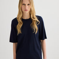 Featherlight Pure Cashmere T-Shirt - Midnight