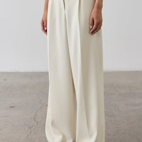 Simone Wide Leg Trouser - Cream