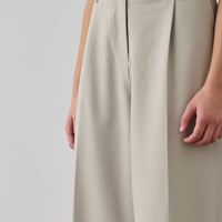 Simone Wide Leg Trouser - Pale  Sage