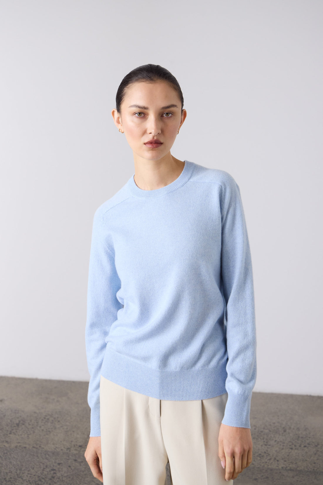 Sam Cashmere Crew Neck - Sky