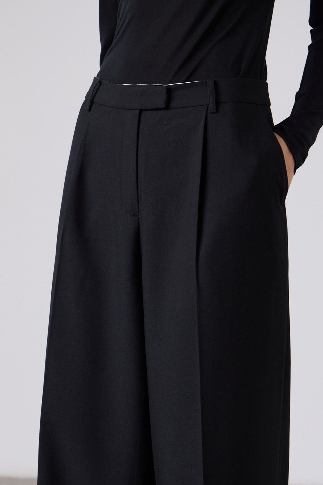 Simone Wide Leg Trouser - Black