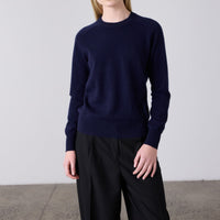 Sam Cashmere Crew  Neck - Navy