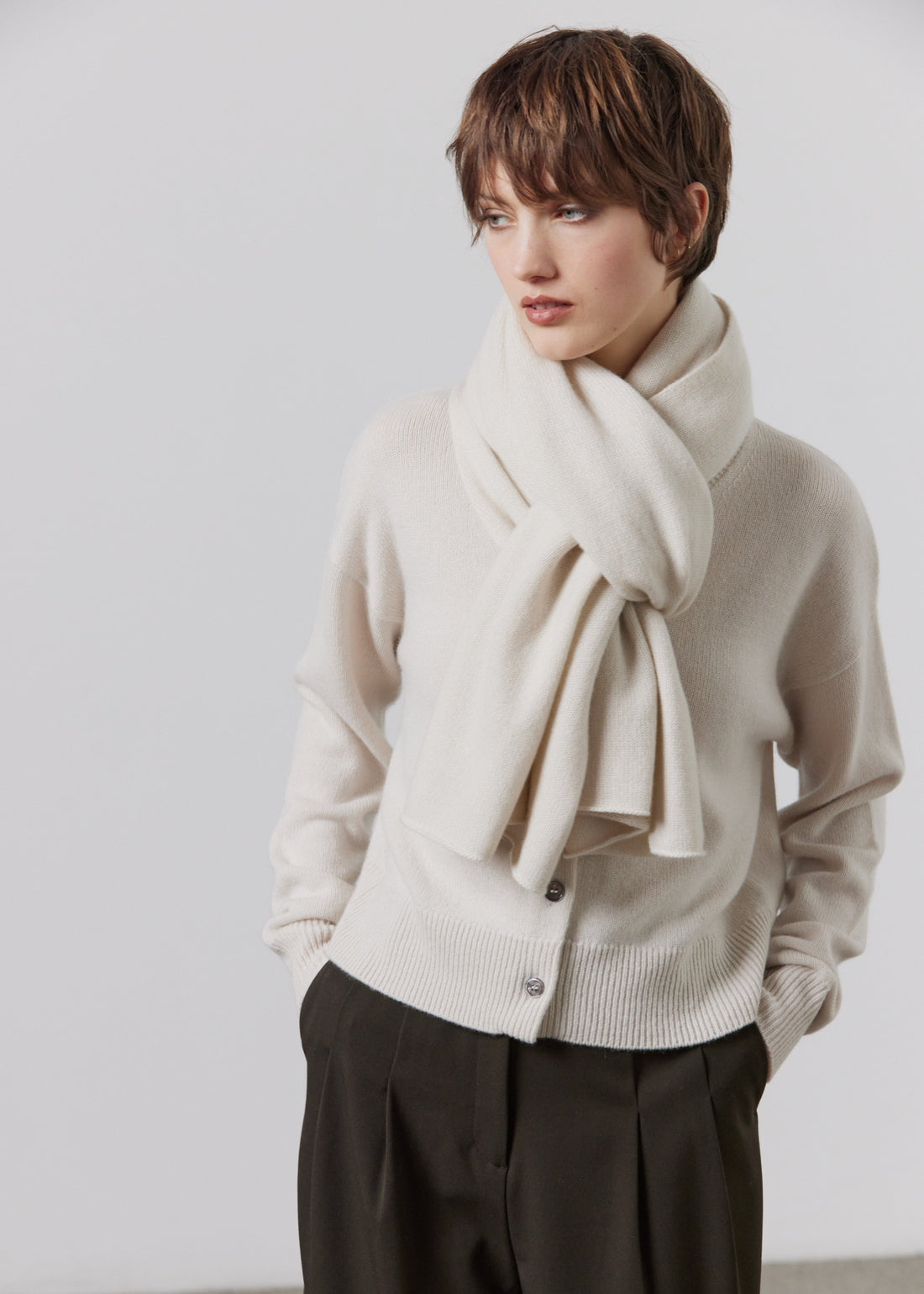 Pure Cashmere Scarf - Putty