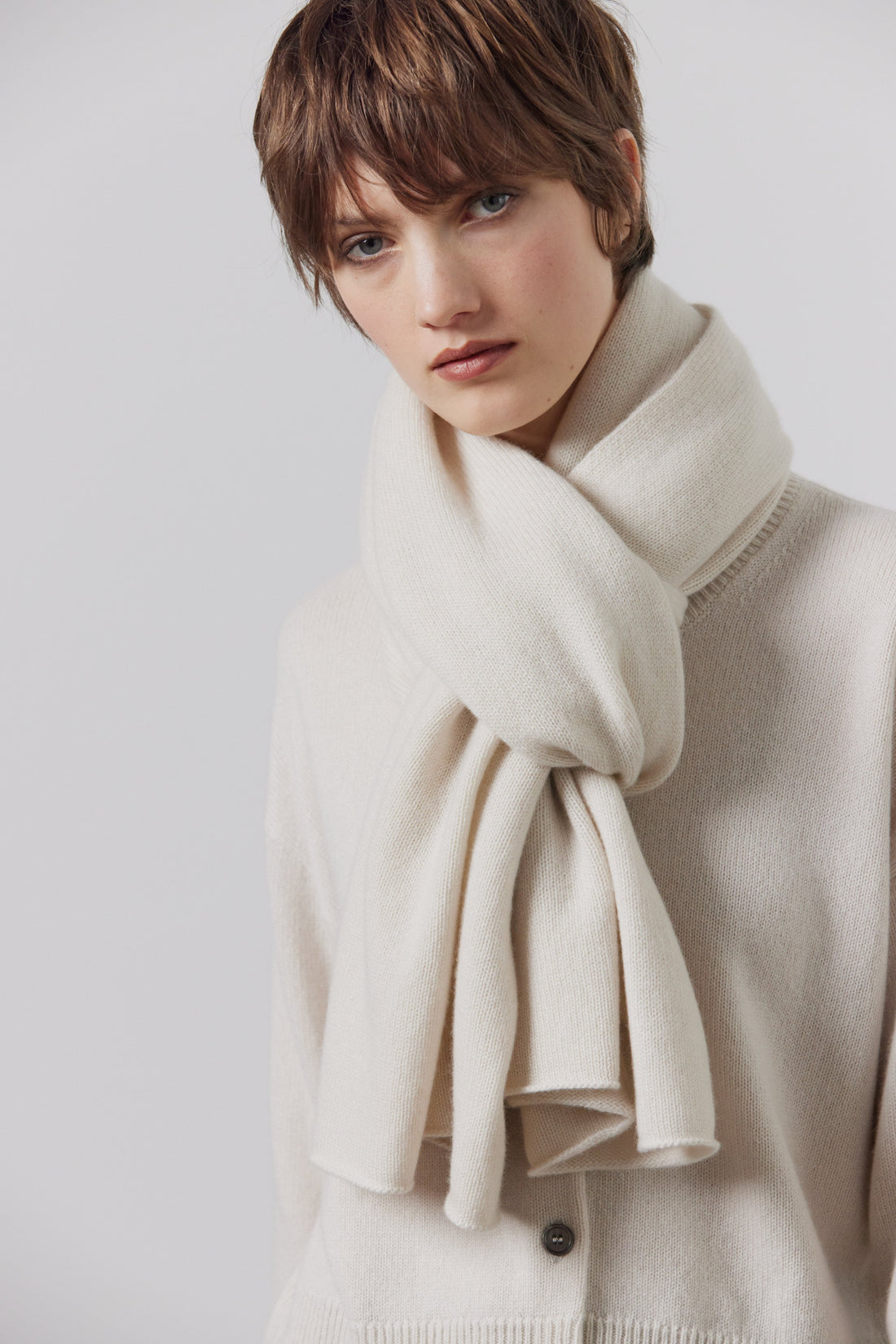 Pure Cashmere Scarf - Putty