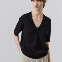 Jasper Cashmere V-Neck - Black