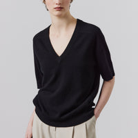 Jasper Cashmere V-Neck - Black