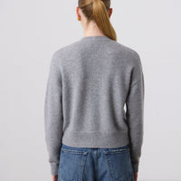 Boxy Cashmere Cardigan - Grey Marle