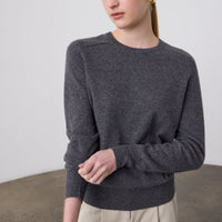 Sam Cashmere Crew Neck - Charcoal Grey