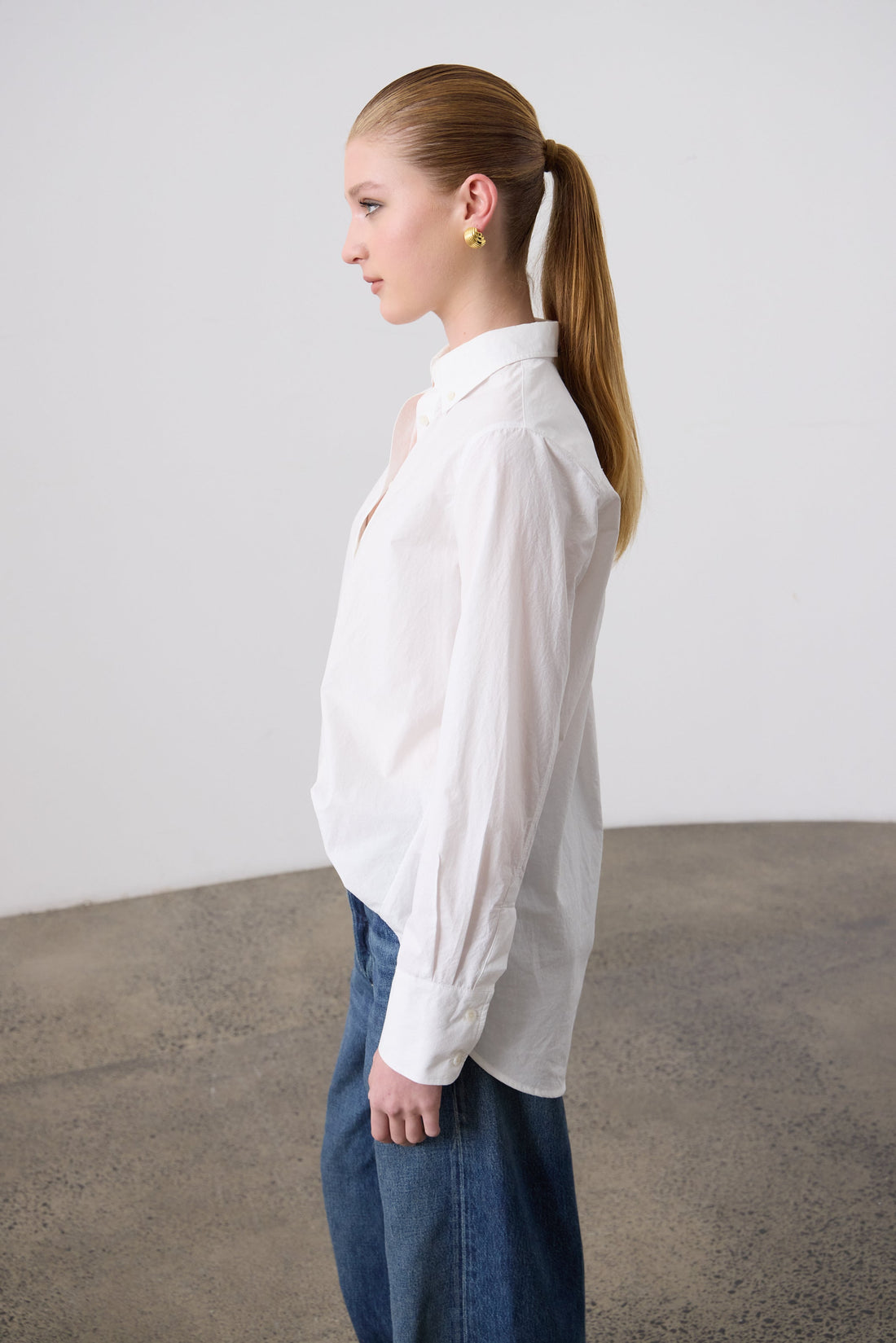 Walt Cotton Shirt - White