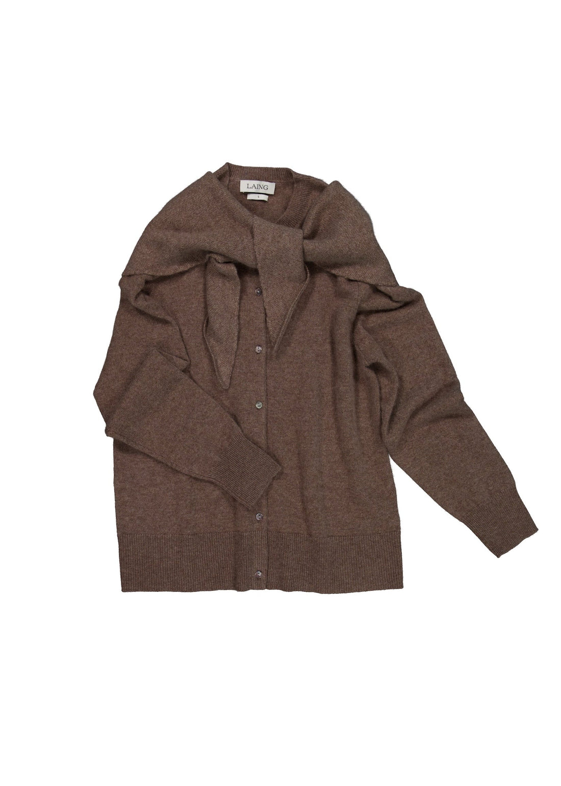 Cashmere Triangle Scarf - Cocoa Marle