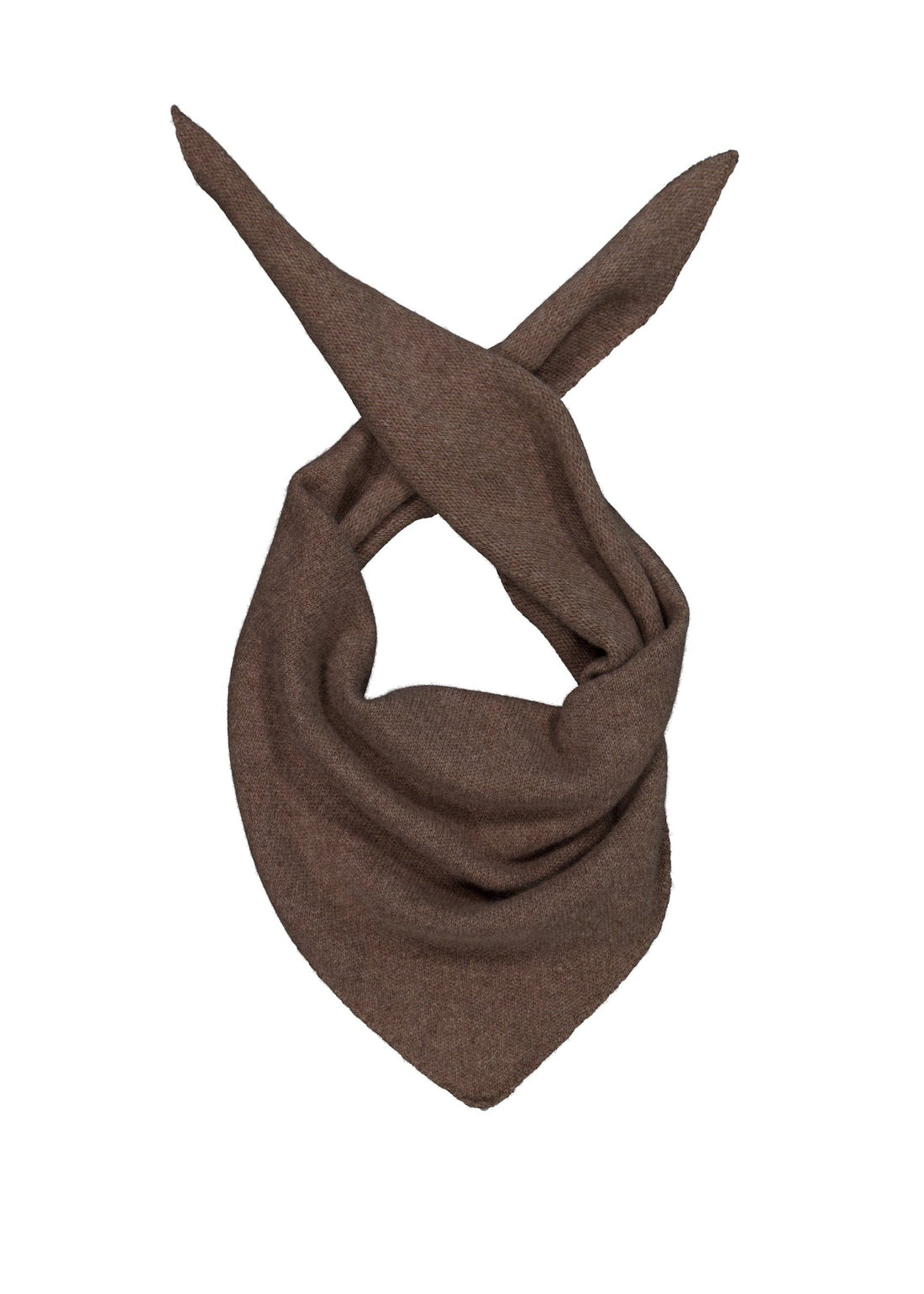 Cashmere Triangle Scarf - Cocoa Marle