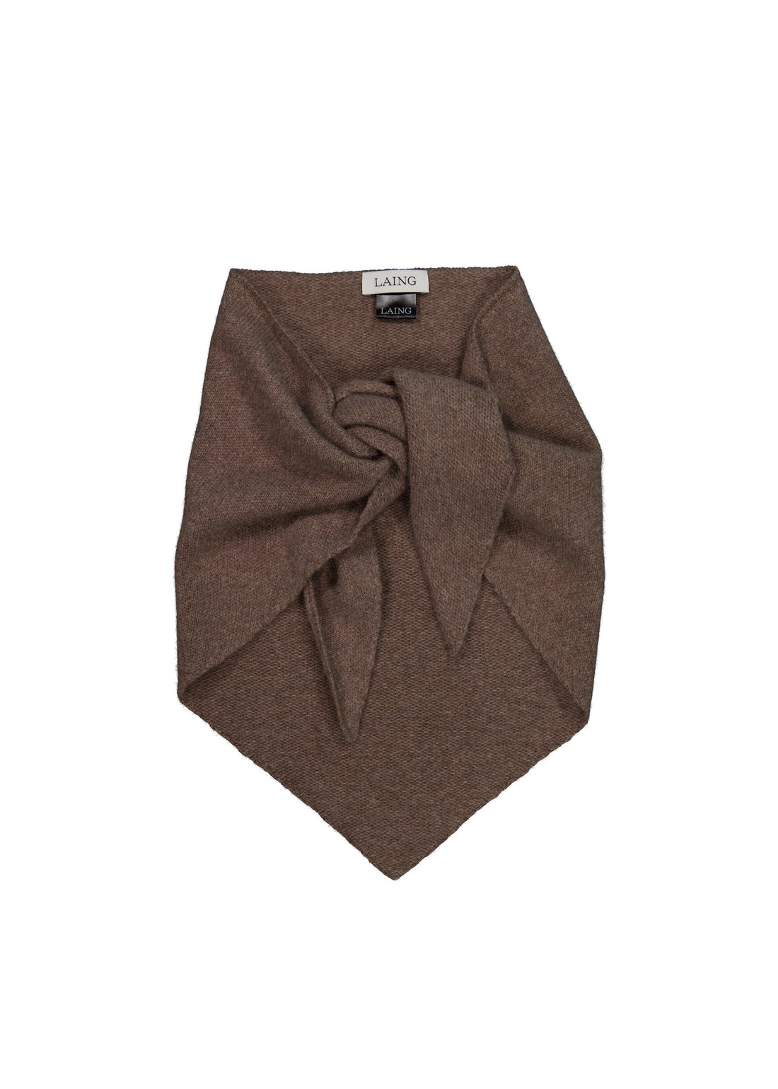 Cashmere Triangle Scarf - Cocoa Marle