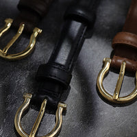 Women's Vintage Sophisticated Faux - Leather Horsebit Belt MDA0688H2I