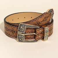 Women's Fashion Western Style Patterned Belt MDA0127H2Y