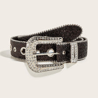 Women's Glamorous Rhinestone - Embellished Buckle Belt MDA1645H3I
